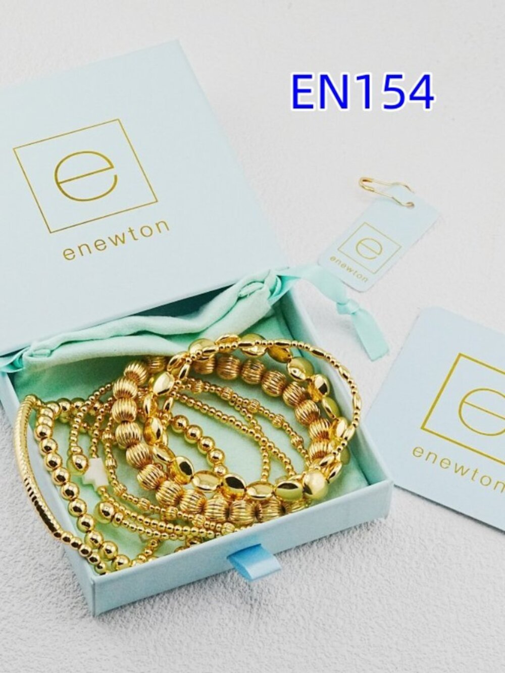 Enewton Gold Bead Bracelet Set